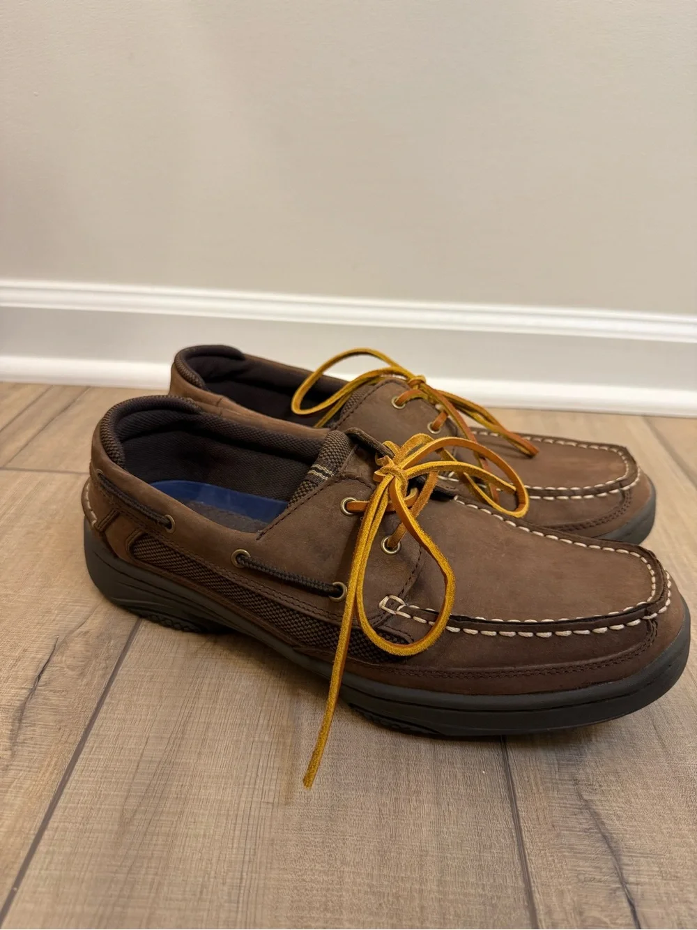 Lanesboro Men's Brown Leather Boat Shoes